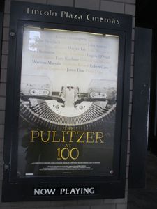 The Pulitzer At 100 poster at Lincoln Plaza Cinemas